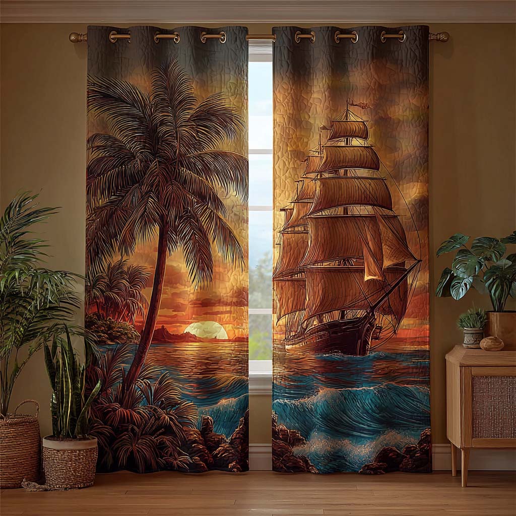 Tropical Voyage Quilted Curtains NCU0QQ160