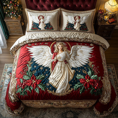 Trumpets of Joy 3-Piece Quilted Bedding Set NCU0DV2292