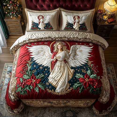 Trumpets of Joy 3-Piece Quilted Bedding Set NCU0DV2292