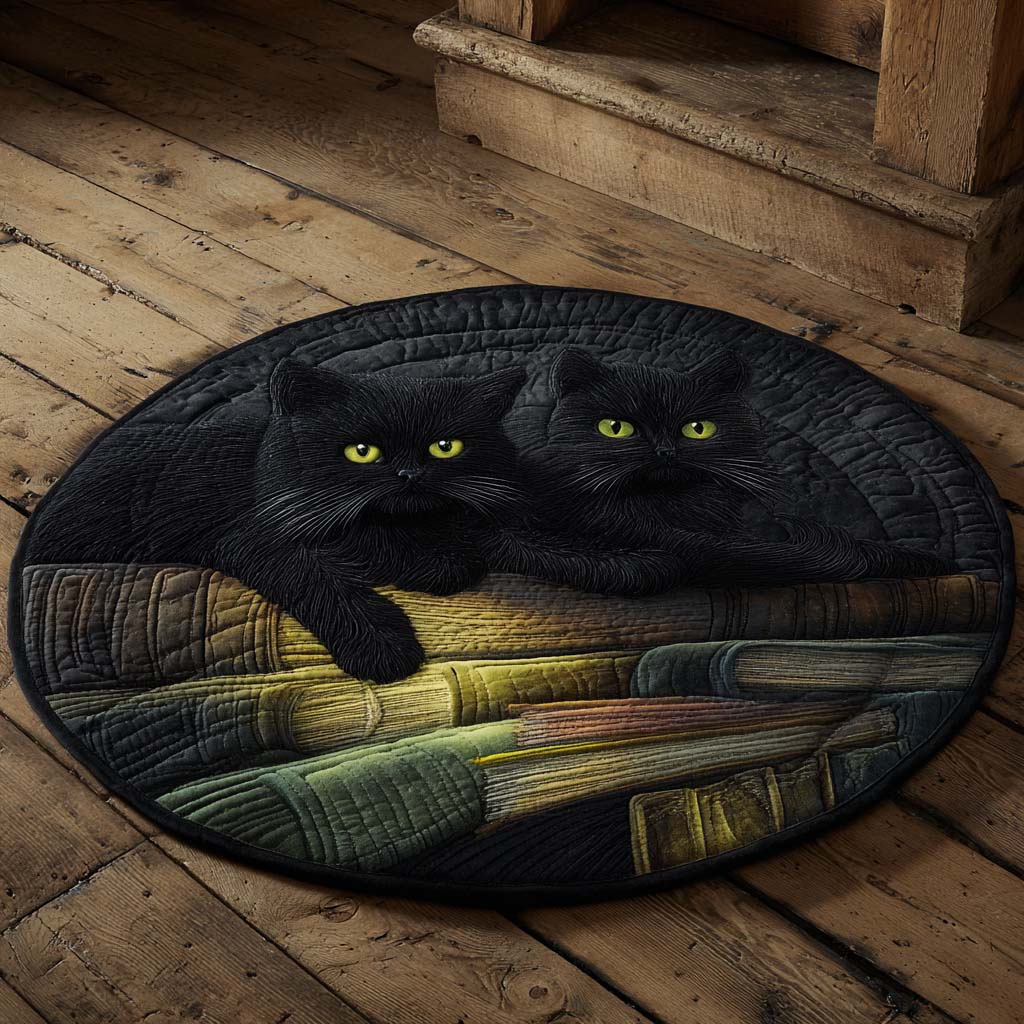 Twin Shadows Quilted Round Mat NCU0XD1036