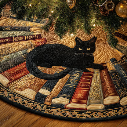 Velvet Whiskers Christmas Quilted Tree Skirt NCU0TV816