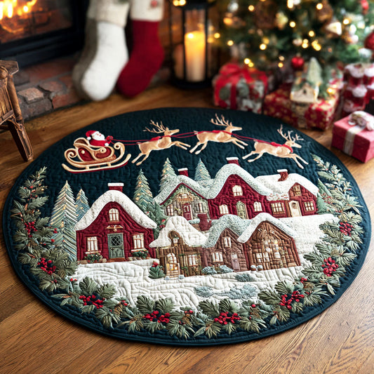 Village Night Quilted Round Mat NCU0TV331