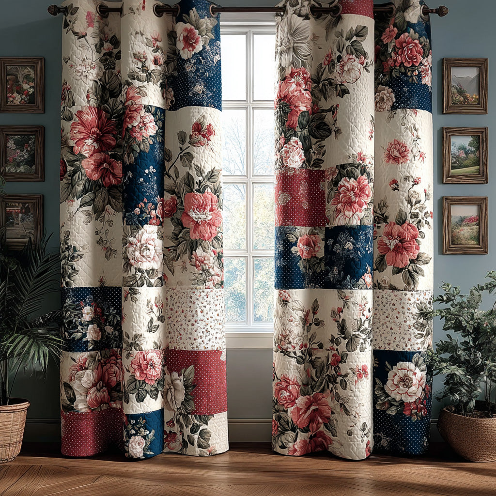 Vintage Garden Quilted Curtains NCU0DH698