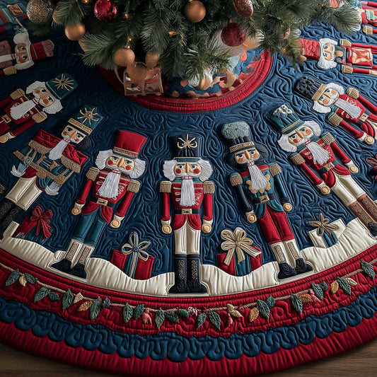 Vintage Nutcracker Holiday Christmas Quilted Tree Skirt NCU0HT137
