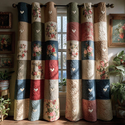 Vintage Rose Quilted Curtains NCU0DH661