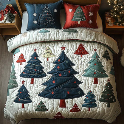 Vintage Tree 3-Piece Quilted Bedding Set NCU0TN37