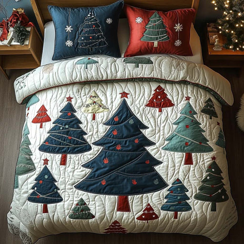 Vintage Tree 3-Piece Quilted Bedding Set NCU0TN37