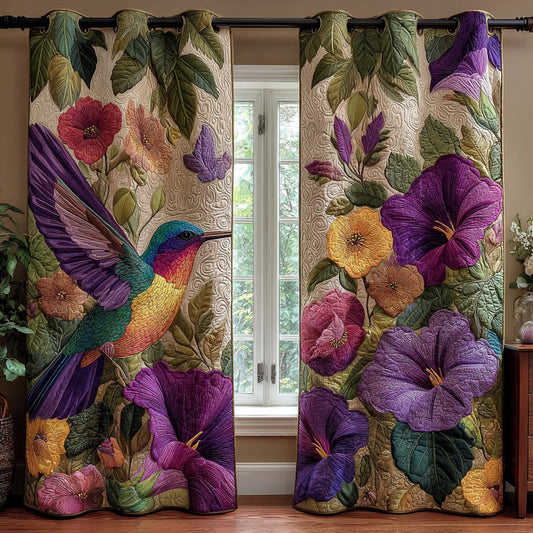 Violet Garden Quilted Curtains NCU0DH666