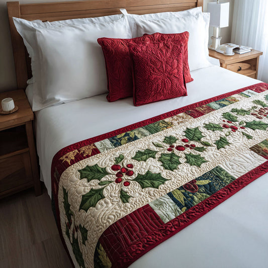 Warm Glow Tidings Quilted Bed Runner NCU0PT8869