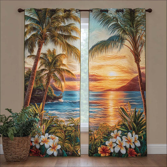 Warm Horizon Calm Quilted Curtains NCU0QQ163