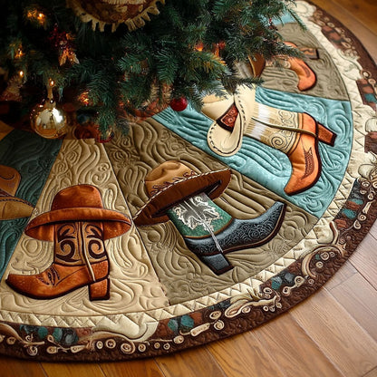 Western Charm Christmas Quilted Tree Skirt NCU0TV912