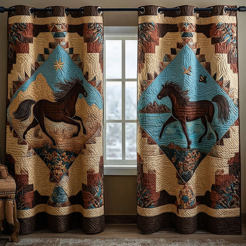Western Drift Quilted Curtains NCU0TN167