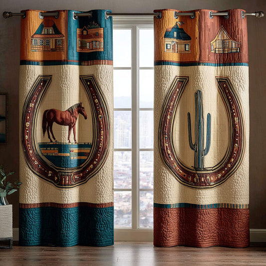 Western Farmhouse Quilted Curtains NCU0TD976