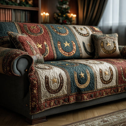 Western Harmony Quilted Sofa Cover NCU0DH547