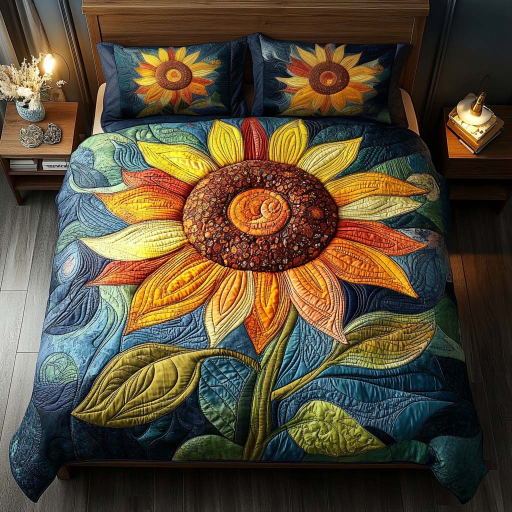 Whispering Meadows 3-Piece Quilted Bedding Set NCU0NL030