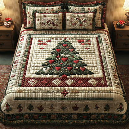 Whispering Pines Christmas 3-Piece Quilted Bedding Set NCU0NL006
