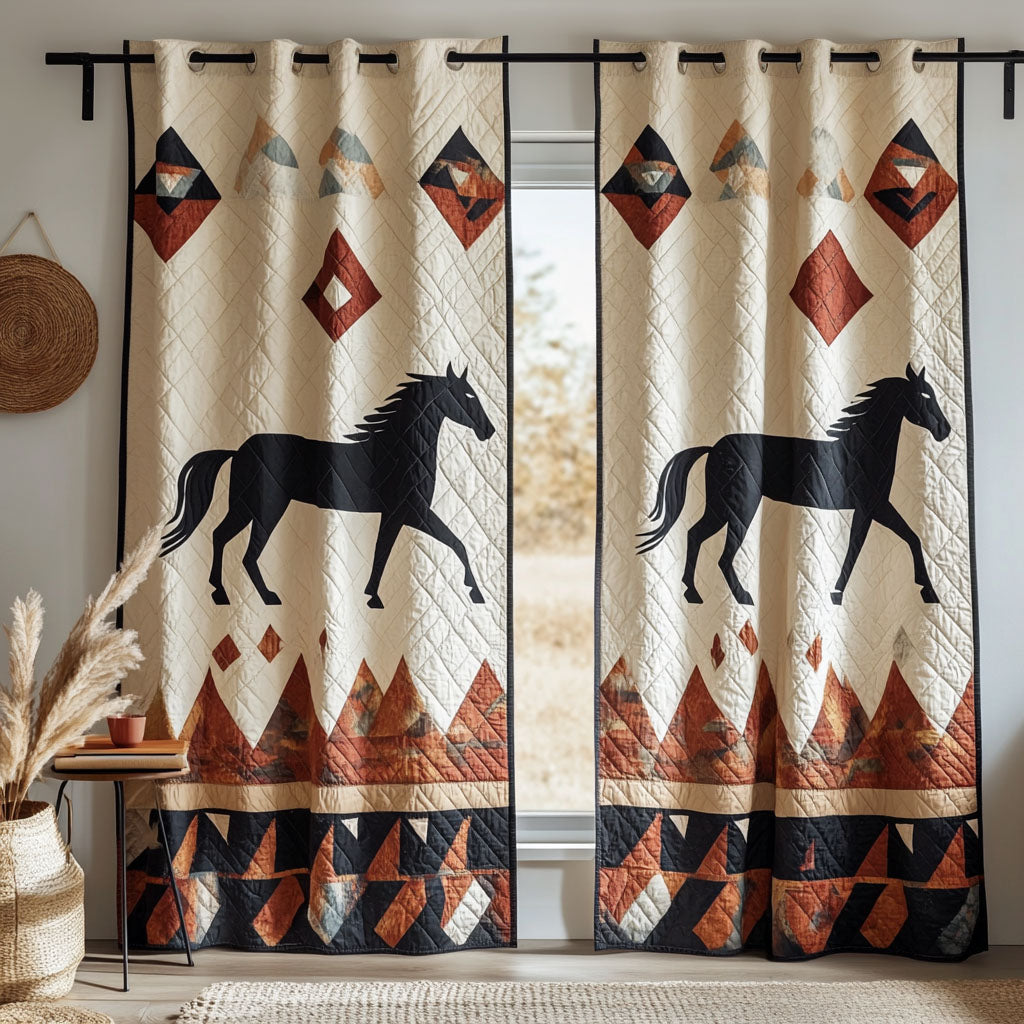 Wild Horses Quilted Curtains NCU0KD016