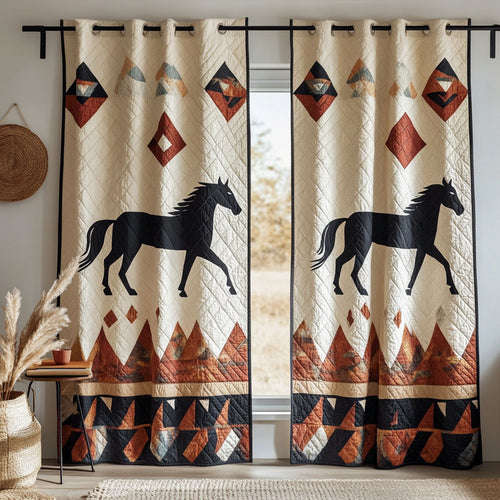 Wild Horses Quilted Curtains NCU0KD016