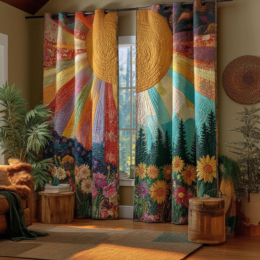 Wildflower Morning Glow Quilted Curtains NCU0TP0121