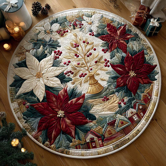 Winter Bell Story Quilted Round Mat NCU0QQ092