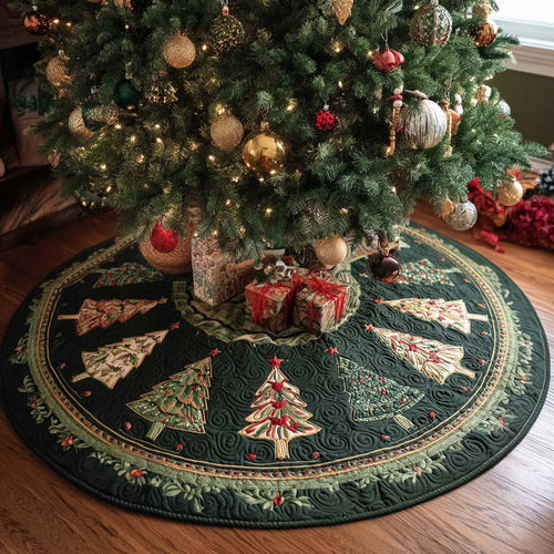 Winter Cheer Christmas Quilted Tree Skirt NCU0TN101
