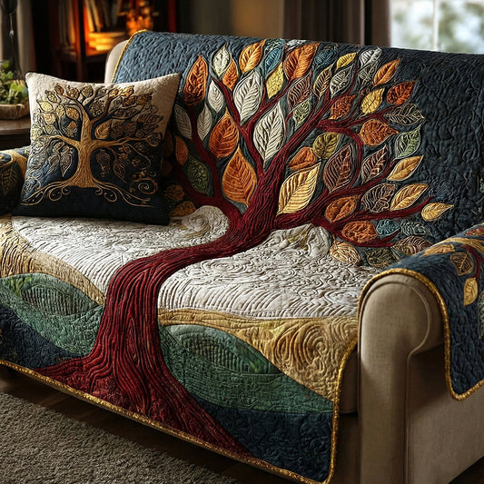 Winter Harmony Quilted Sofa Cover NCU0DH640