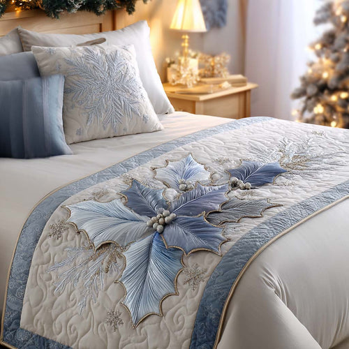 Winter Holly Quilted Bed Runner NCU0XD781
