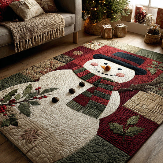 Winter Smiley Snowman Area Rug NCU0DH491