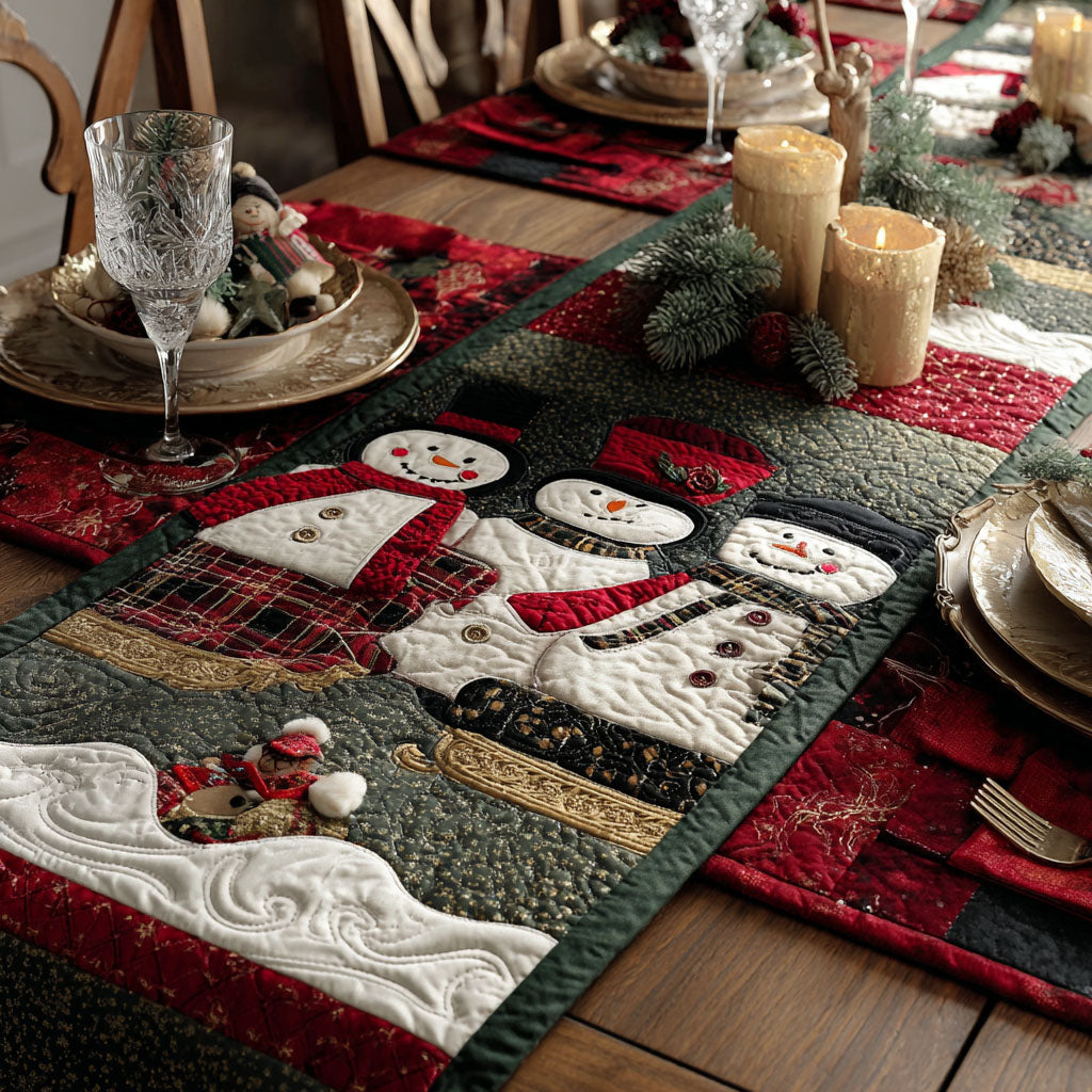 Winter Snow Pals Quilted Table Runner NCU0TP0070