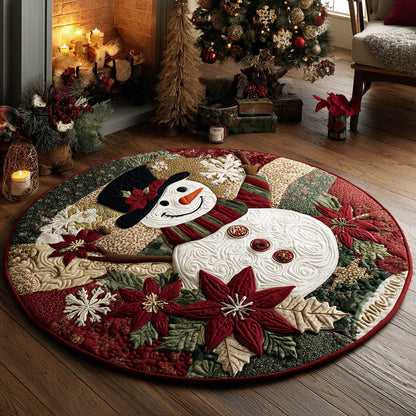 Winter Snowman Delight Quilted Round Mat NCU0TV163