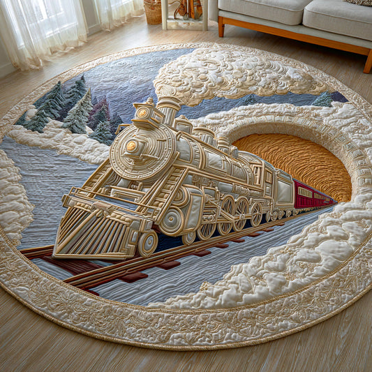 Winter Steam Ride Quilted Round Mat NCU0TD1064