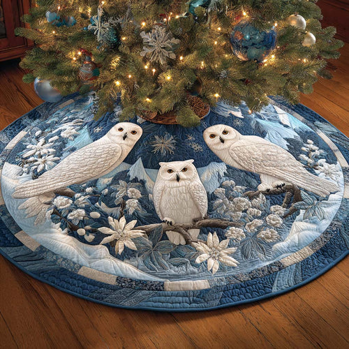 Winter Whisper Owls Quilted Tree Skirt NCU0XD1363