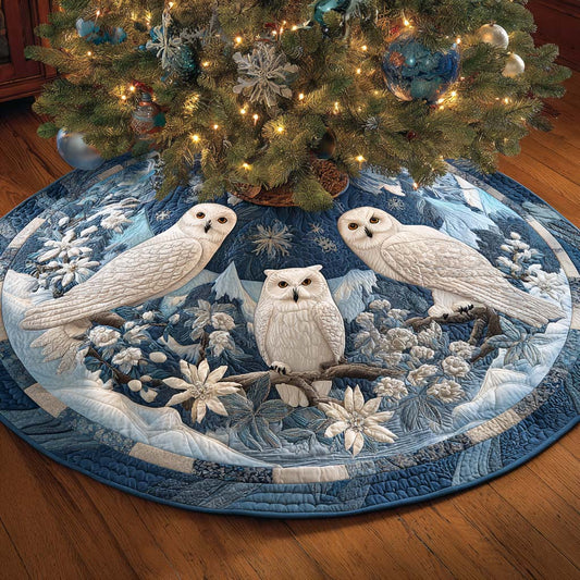 Winter Whisper Owls Quilted Tree Skirt NCU0XD1363