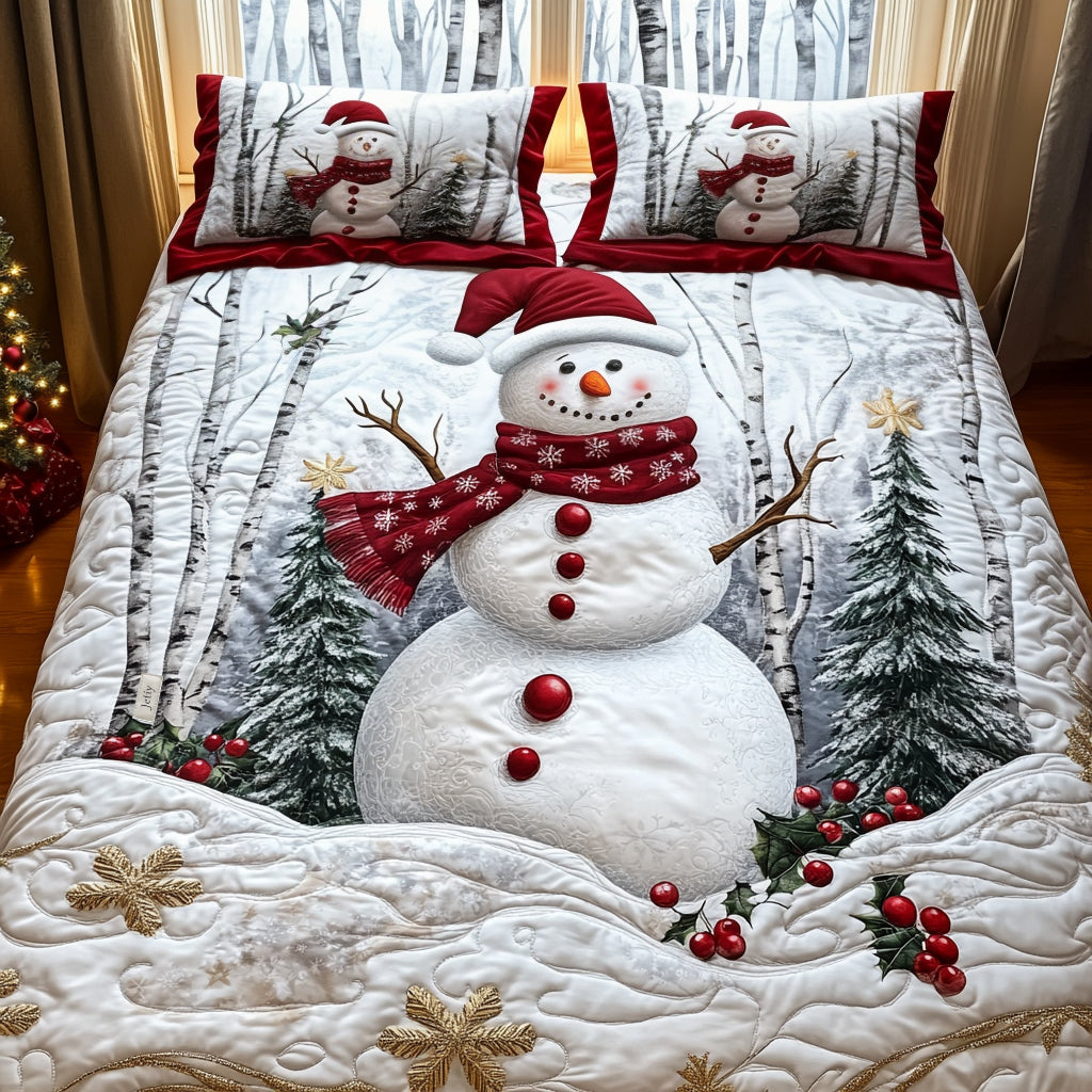 Winter Wonderland 3-Piece Quilted Bedding Set NCU0DV1735