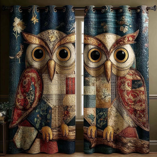 Wise Owl Quilted Curtains NCU0QQ209
