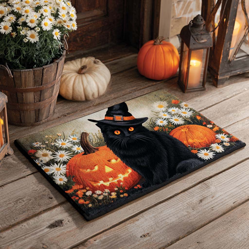 Witch Cat Night Doormat NCU0XD863