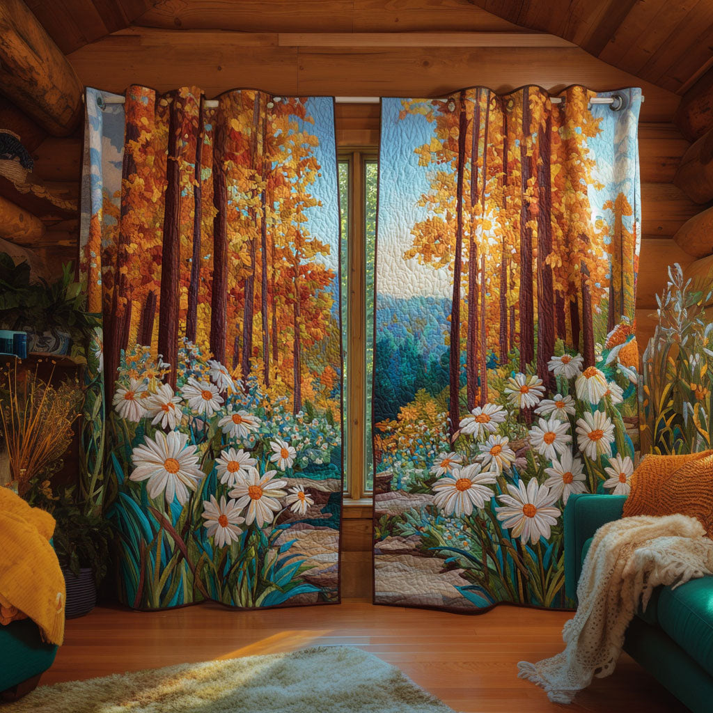 Woodland Garden Vista Quilted Curtains NCU0TP0122