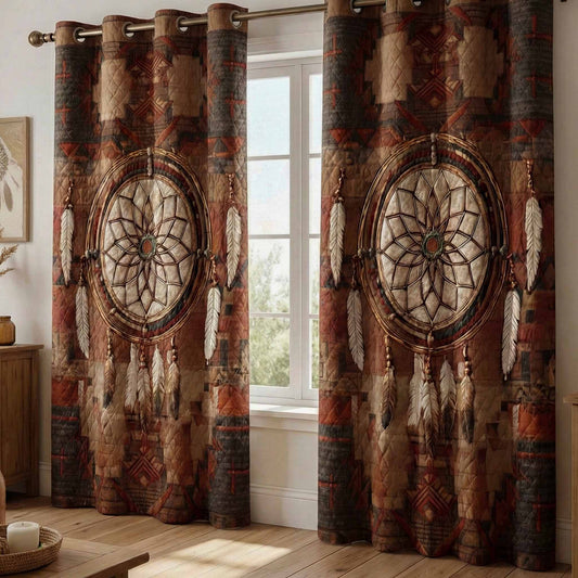Woodland Vision Quilted Curtains NCU0DX065