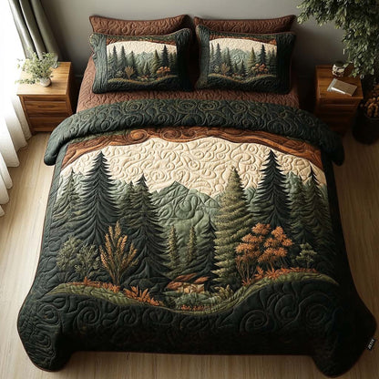 Woodland Wanderlust 3-Piece Quilted Bedding Set NCU0DV4741