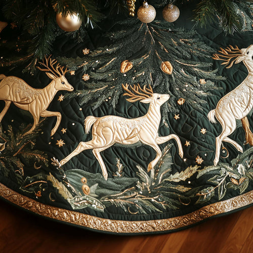 Woodland Wonder Quilted Christmas Tree Skirt NCU0VH413