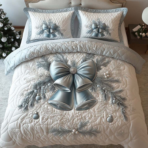 Yuletide Bell Glow 3-Piece Quilted Bedding Set NCU0XD205