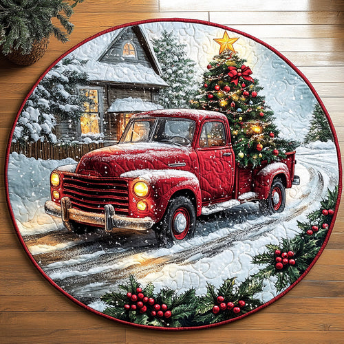 Yuletide Delivery Quilted Round Mat NCU0DH378