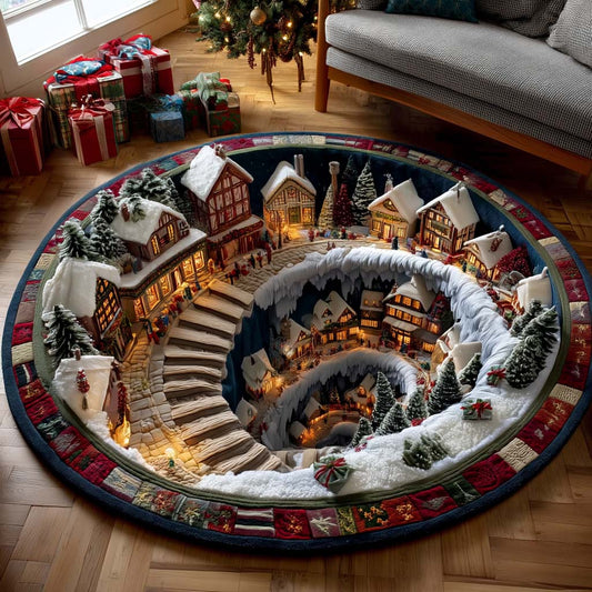 Yuletide Village Quilted Round Mat NCU0NL101