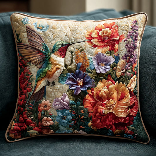 Golden Songbird Quilted Pillow Case NCU0DH669