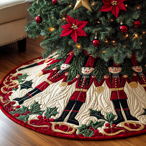 Nutcracker Holiday Christmas Quilted Tree Skirt NCU0NL118